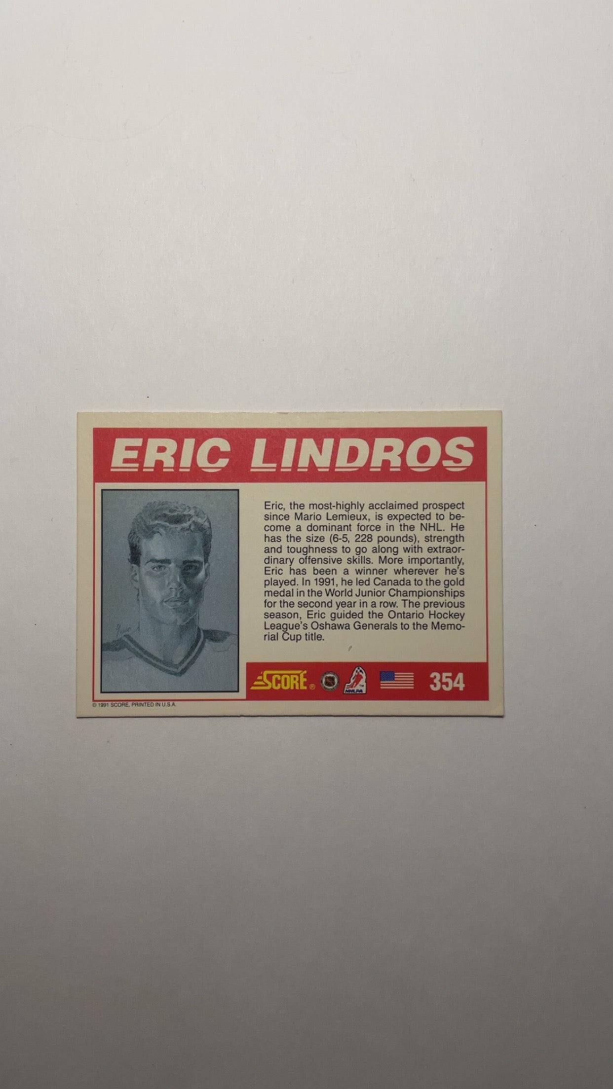 1991 Eric Lindros 354