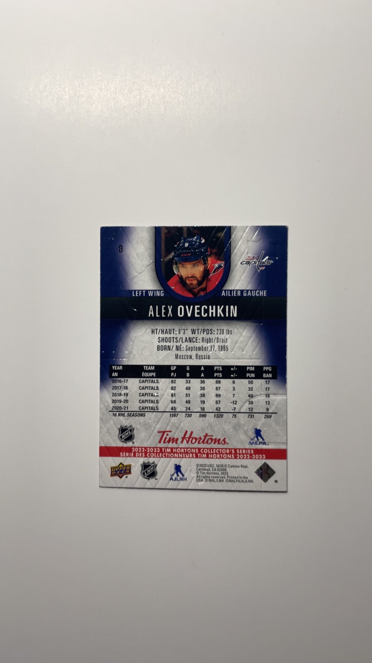 Tim Hortons 2022-23 Series Alex Oveckin