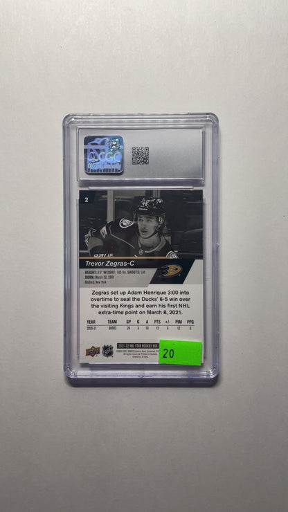 2021-22 upper deck nhl star rookies #2 Trevor Zegras