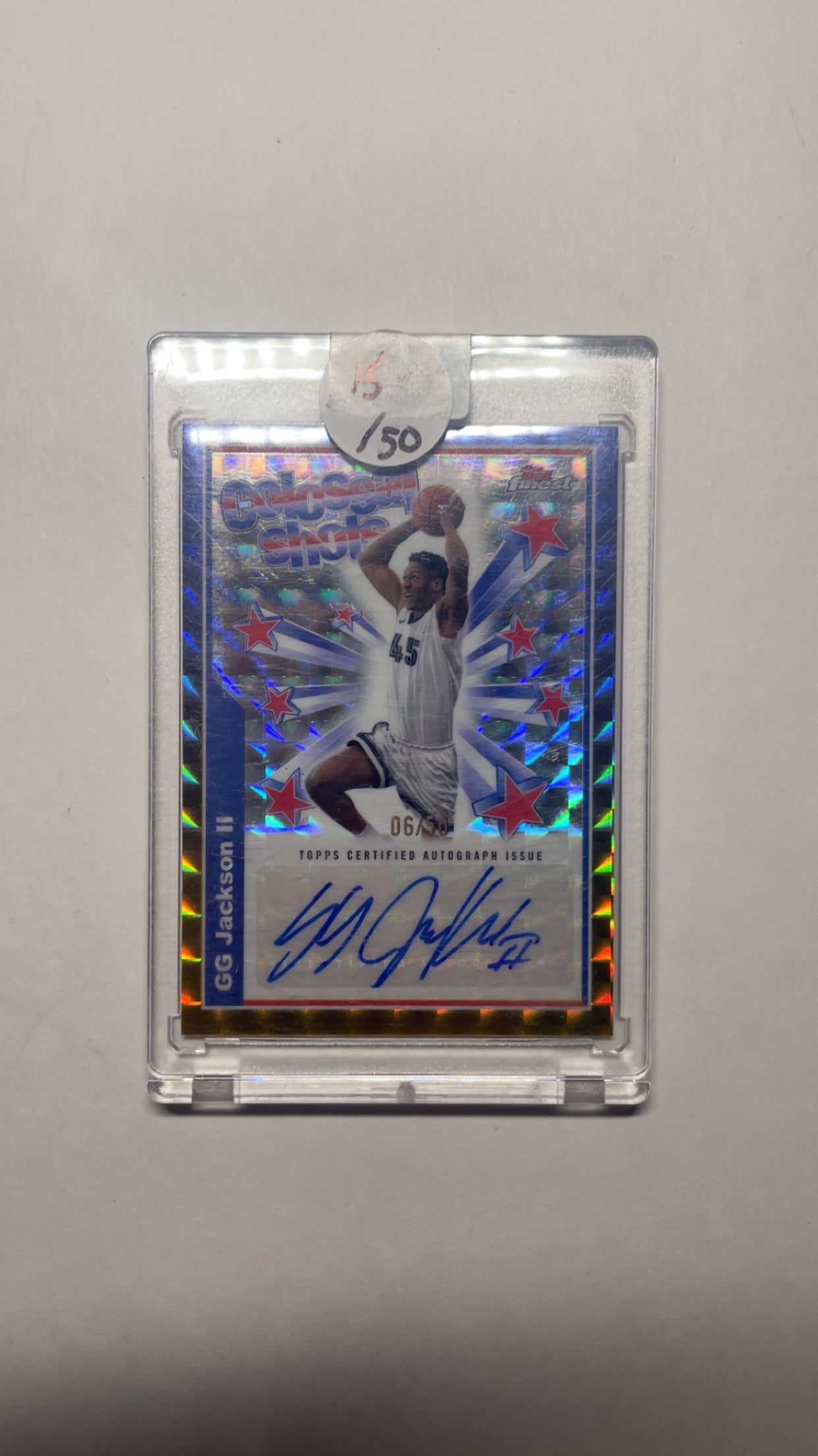 GG Jackson II Colossal Shots Topps Finest BSA-GJ Auto
