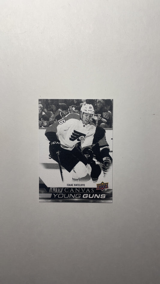 UD Canvas Young guns Black n White 2022-23 Issac Ratcliff Upper Deck Hockey C112