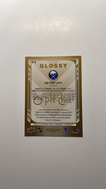 Glossy O-Pee-Chee Devon Levi 2023-24 R-6 Gold