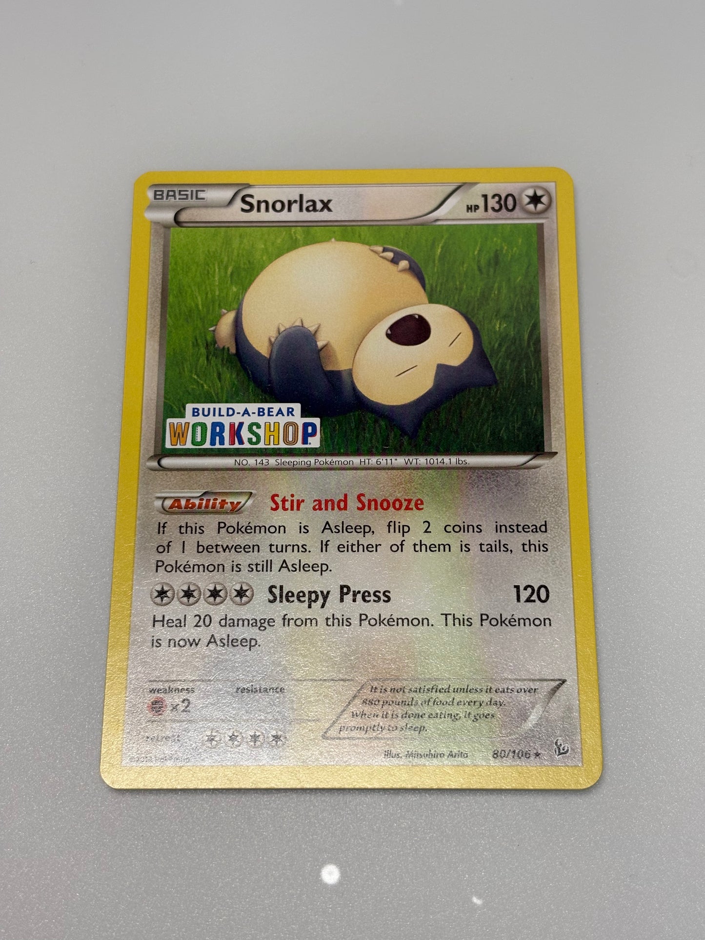 Snorlax 80/106 (lp white on corners)