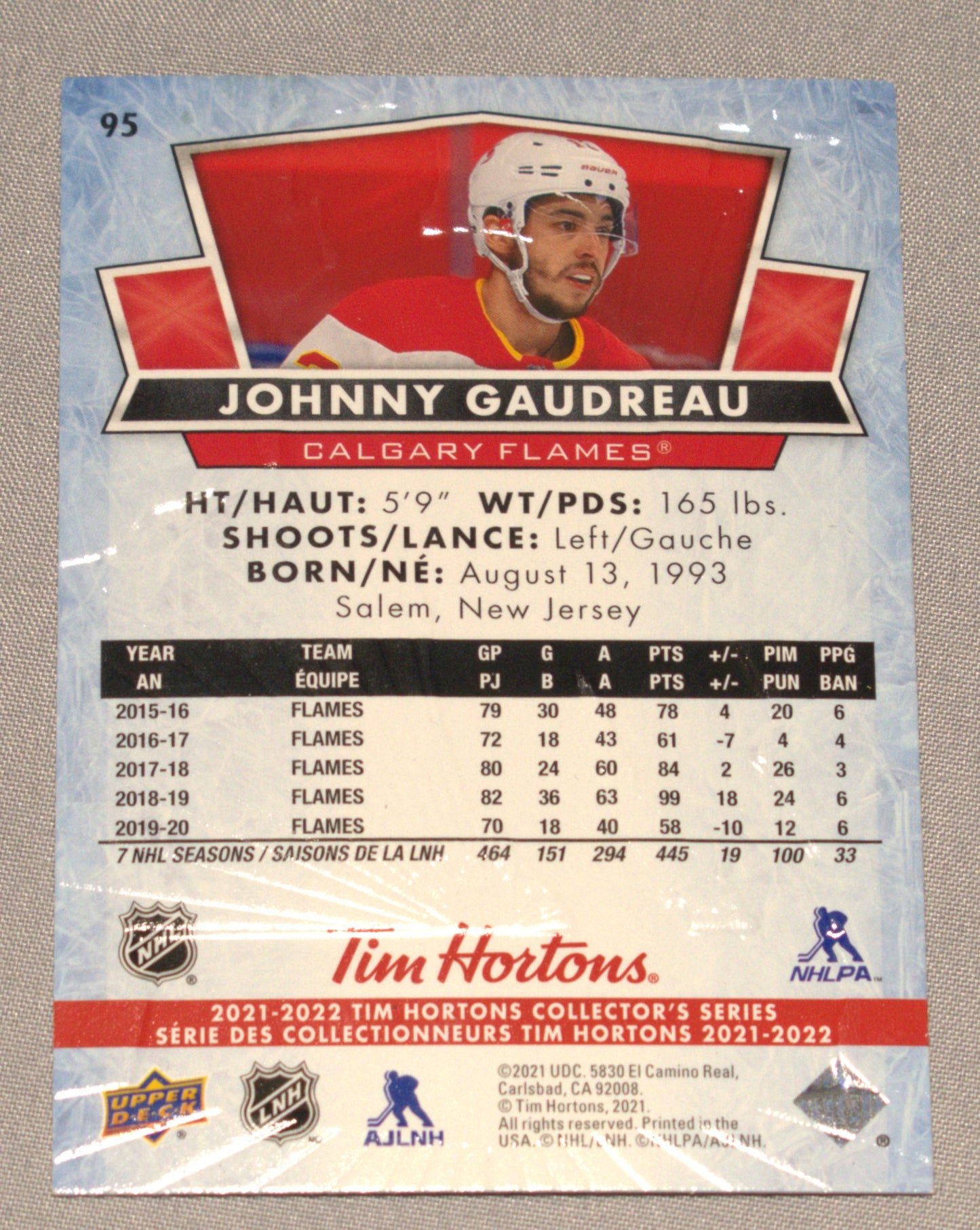 Johnny Gaudreau Tim Hortons #95