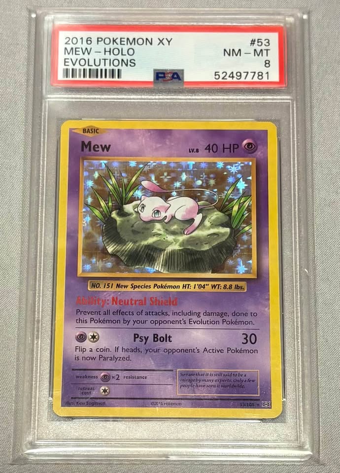 Mew 53/108 HOLO PSA 9